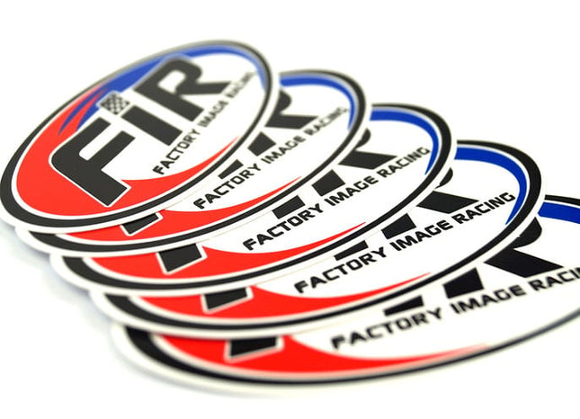 Factory Image Racing (FIR) Sticker Laminated Vynil - Oval 11 x 5cm