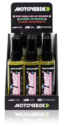 75ml x 12 Motoverde Bubblegum Berry Fresh Mist Super Concentrated Air Freshener Counter Display Pack