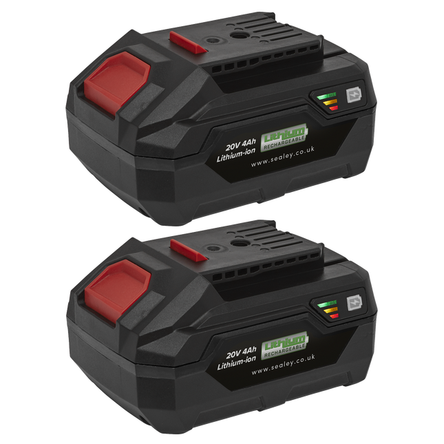 20V 4Ah Battery Pack Lithium SV20, 2 Batteries