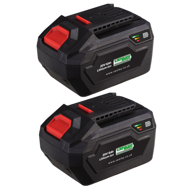 20V 6Ah Battery Pack Lithium SV20, 2 Batteries