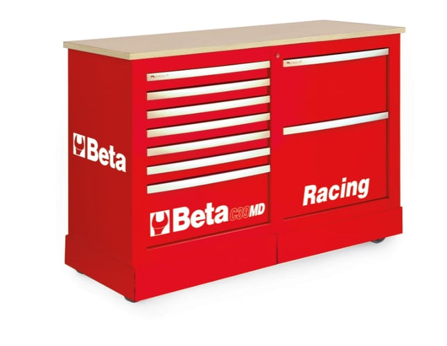 Special Mobile Roller Cabinet Racing MD Type with 7-Drawer and 2-Drawer Modules - Beta Tools C39MD-G