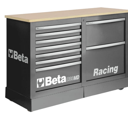 Special Mobile Roller Cabinet Racing MD Type with 7-Drawer and 2-Drawer Modules - Beta Tools C39MD-O