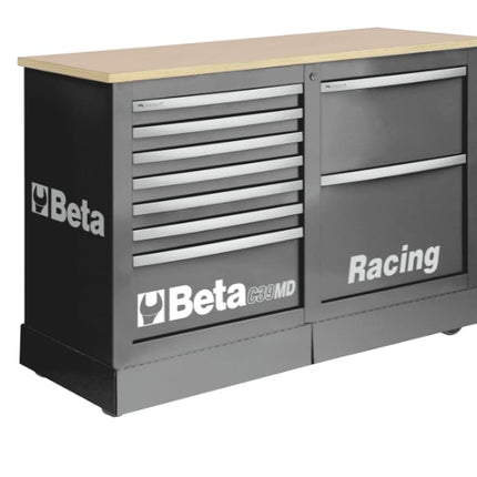 Special Mobile Roller Cabinet Racing MD Type with 7-Drawer and 2-Drawer Modules - Beta Tools C39MD-R
