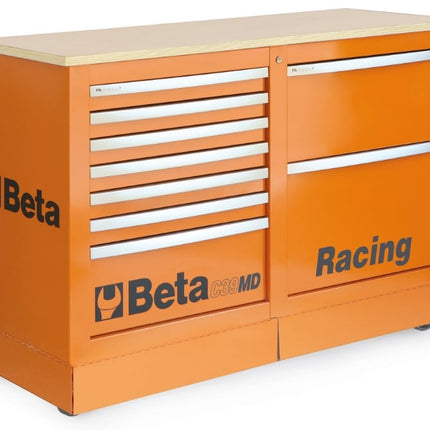 Special Mobile Roller Cabinet Racing MD Type with 7-Drawer and 2-Drawer Modules - Beta Tools C39MD-R