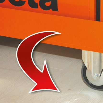 Special Mobile Roller Cabinet Racing SM Type with 7-Drawer Module and Service Module - Beta Tools C39SM-R