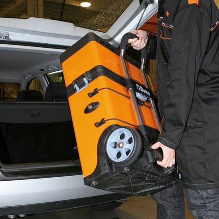 Two-Module Tool Trolley with Detachable Tool Box and Drawers - Beta Tools C41S