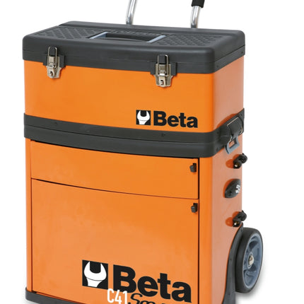 Two-Module Tool Trolley with Detachable Tool Box and Drawers - Beta Tools C41S