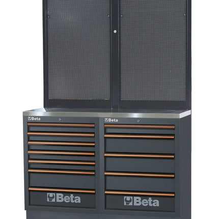 Workbenches with Stainless Steel Worktop, Drawers, and Tool Panels - BetaC45PRO C45PRO BPX-1,3