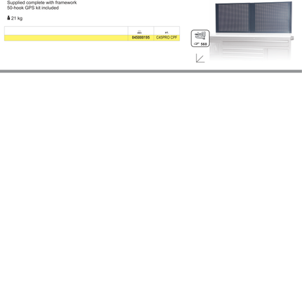Perforated Tool Panels Pair with 50-Hook Kit for Mobile Roller Cab - BetaC45PRO C45PRO CPF