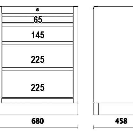 Fixed Module with 4 Drawers for Workshop - BetaC45PRO C45PRO M4