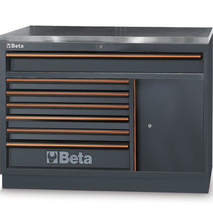 Fixed Module with 7 Drawers and Storage Compartment for Workbench - BetaC45PRO C45PRO M7A/X