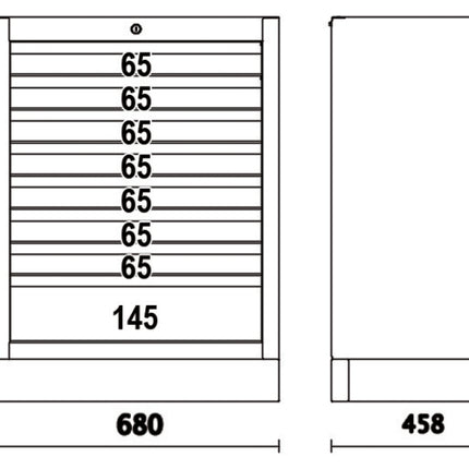 Fixed Module with 8 Drawers for Workshop - BetaC45PRO C45PRO M8