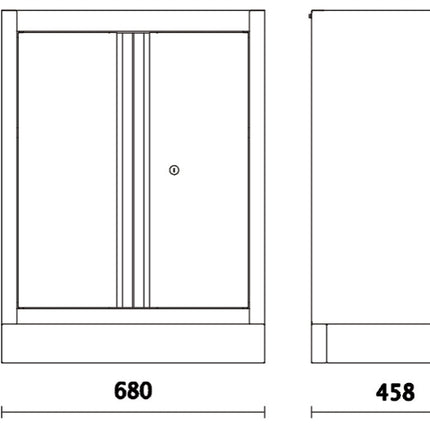 Fixed Two-Door Module with Adjustable Shelf for Workshop - BetaC45PRO C45PRO MA