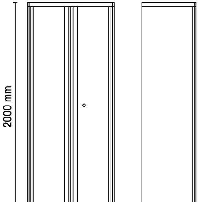Two-Door Tool Cabinet, 1798x797x403mm, Adjustable Shelves, Lockable - BetaRSC55 C55A2