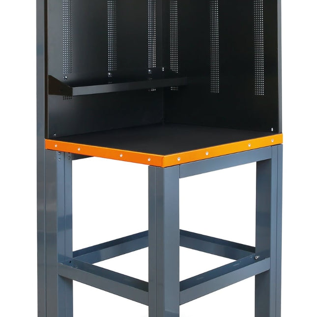 Self-Supporting Complete Corner Worktop, 700x700mm, with Tool Wall Systems and Fixing Shelves - BetaRSC55 C55AC-G