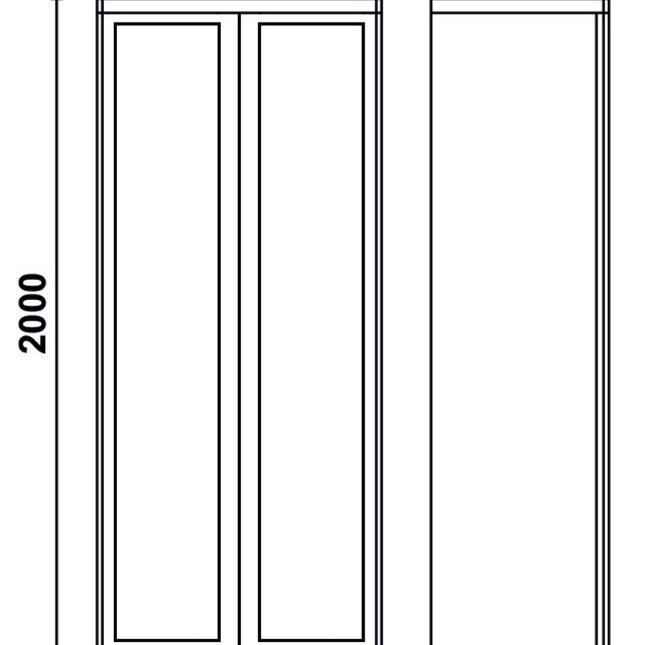Tool Cabinet with Two Clear Polycarbonate Doors, 1798x797x403mm, Adjustable Shelves, Lockable - BetaRSC55 C55AT2