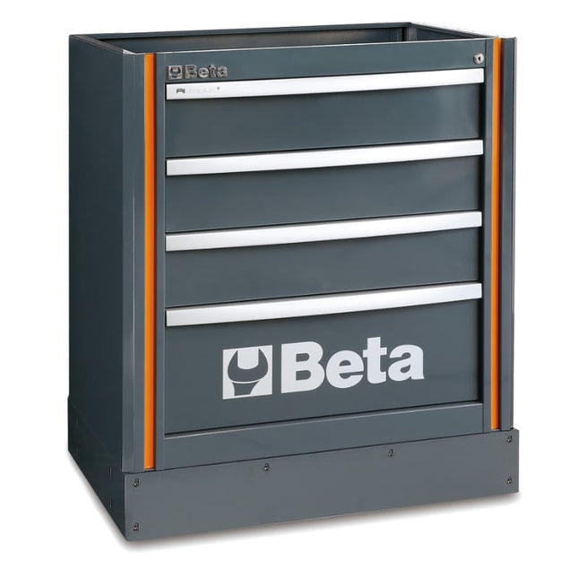 Fixed Module with 4 Drawers, Ball Bearing Slides, Central Lock, 588x367mm Drawers - BetaRSC55 C55M4