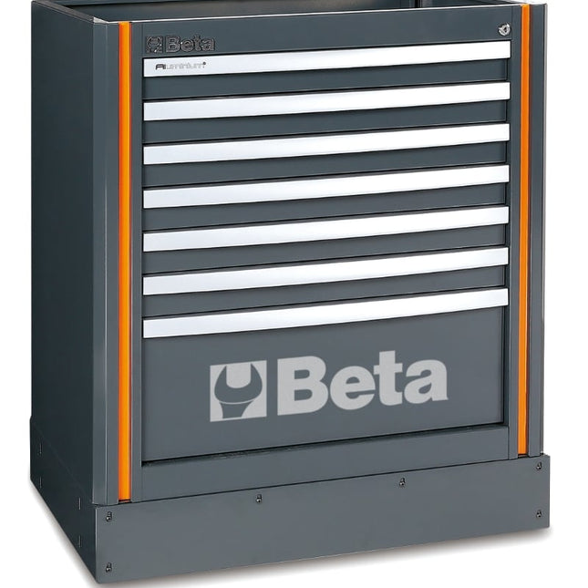 Fixed Module with 7 Drawers, Ball Bearing Slides, Central Lock, 588x367mm Drawers - BetaRSC55 C55M7