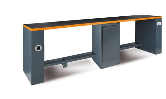 Double Workbench Beta C55PRO-BG-D4 4100X700MM Shockproof Pvc Sockets Hose Reel Adjustable Feet