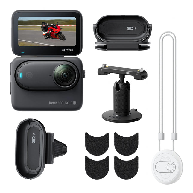 INSTA360 Go 3S 128GB 4K Action Camera Bundle With In-helmet Pov Mount - Cinsaata