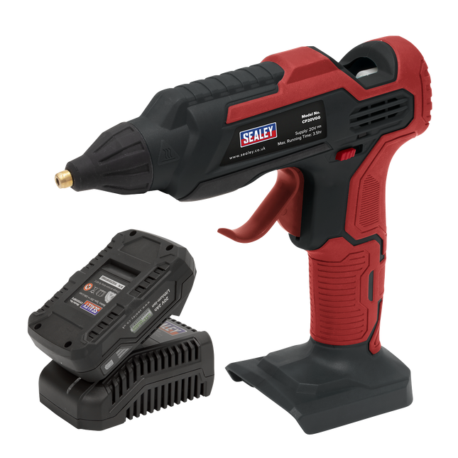 20V Glue Gun Kit, Lithium Battery, Cordless