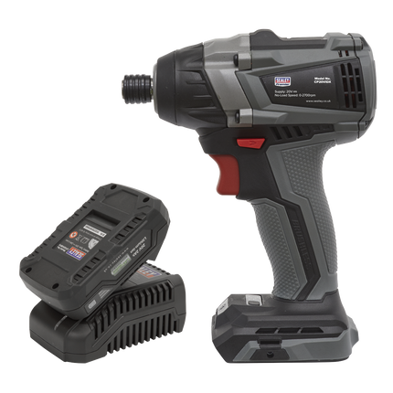 20V 1/4 Hex Impact Driver Kit, Lithium Battery, Brushless