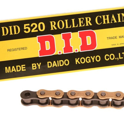 DID 520 Chain 120L Gold (rj), Gold & Black Links DID520GB120