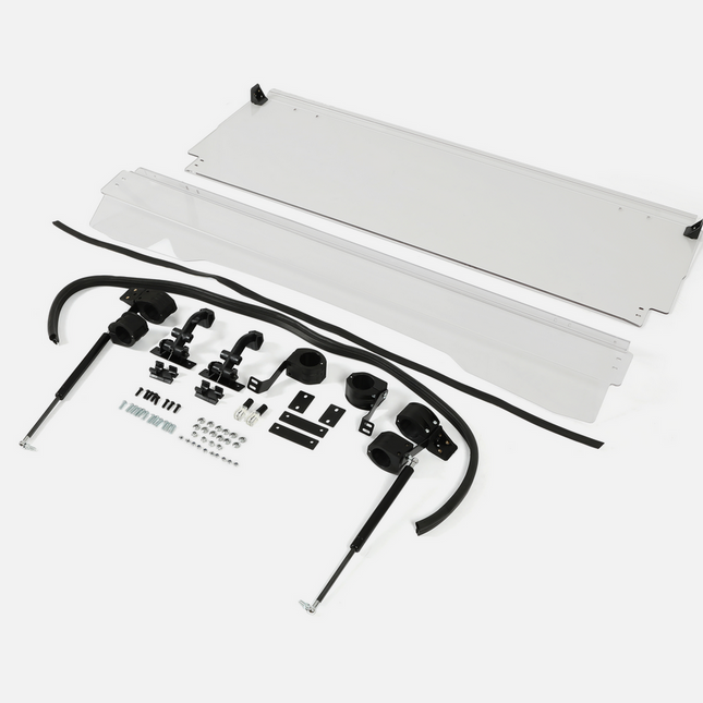 Windscreen Flip Up Polycarbonate Kawasaki Mule Pro UTV, Windshield