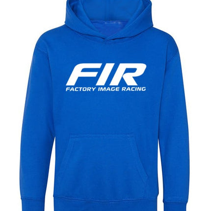 FIR Kids Hoodie Sweater - White On Blue, Size - 12/13