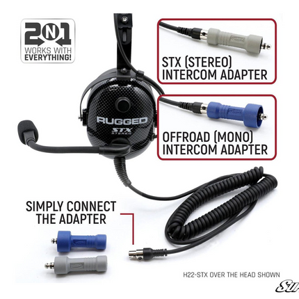 Rugged Radios ULTIMATE Alpha Audio Stereo Over The Head Headset with Volume Control