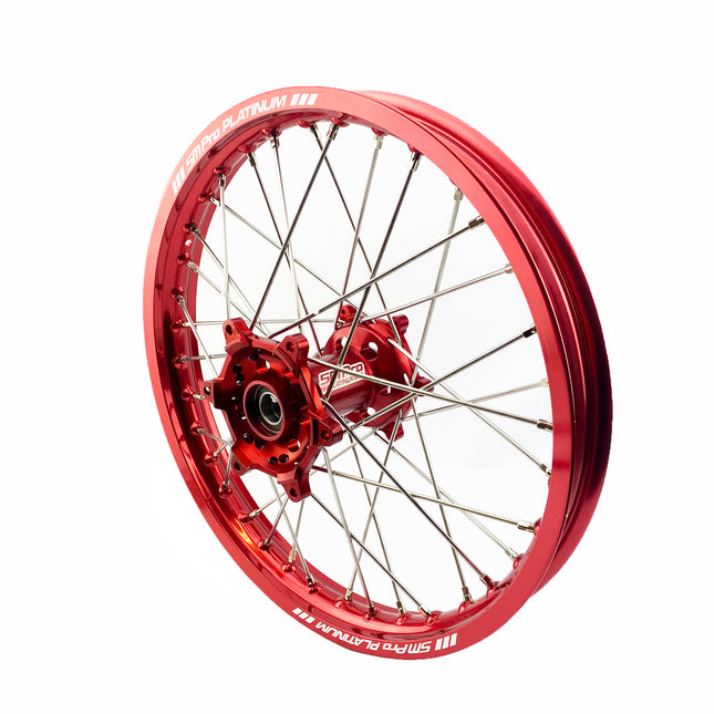 19x1.85 Wheel Fantic Red Hub, Gloss Red Rim, Nickle Nipples