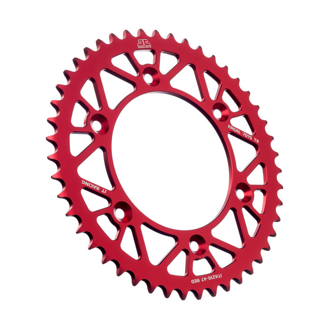 Rear Sprocket Jt Racerlite Red, Jt JTA210.47RED 7075-T6 Aluminium