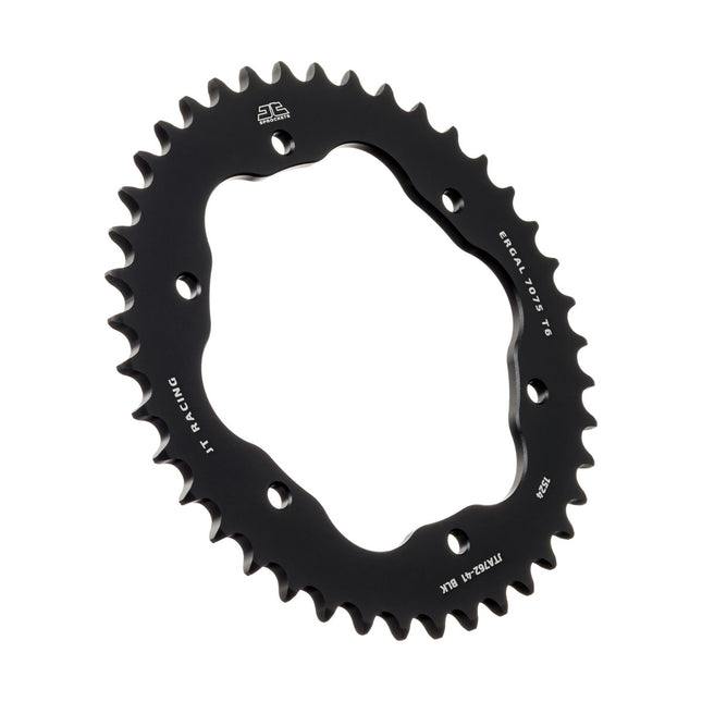 REAR SPROCKET ALLOY BLACK, JTA762.41BLK.7075-T6 Aluminium. DUCATI 520 Chain Conversion