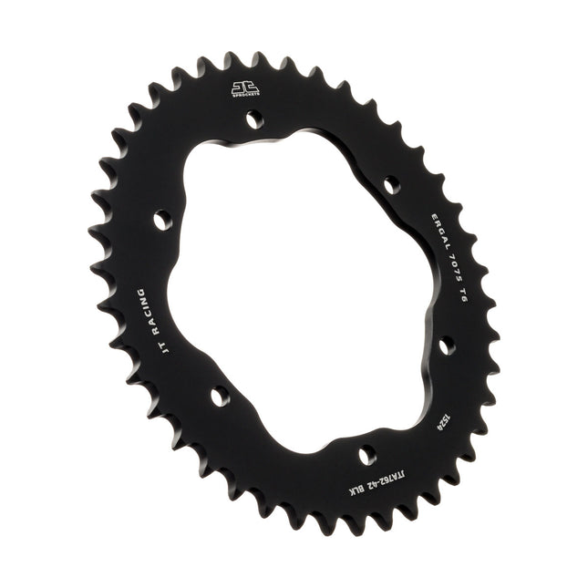REAR SPROCKET ALLOY BLACK, JTA762.42BLK.7075-T6 Aluminium. DUCATI 520 Chain Conversion