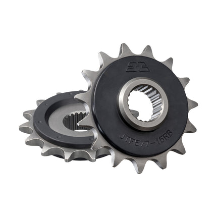 FRONT SPROCKET JTF577.15RB JT, OE Rubber Cushioned