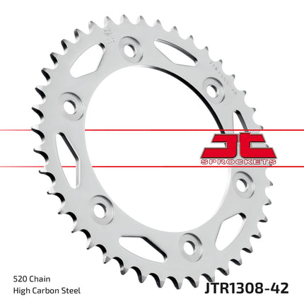 Rear Sprocket Steel JTR1308.42, Chain Conversion 520, Honda Road