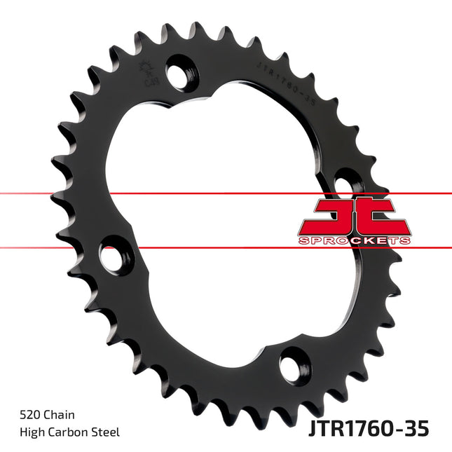 Rear Sprocket Steel JTR1760.35, Black, SR1760-35