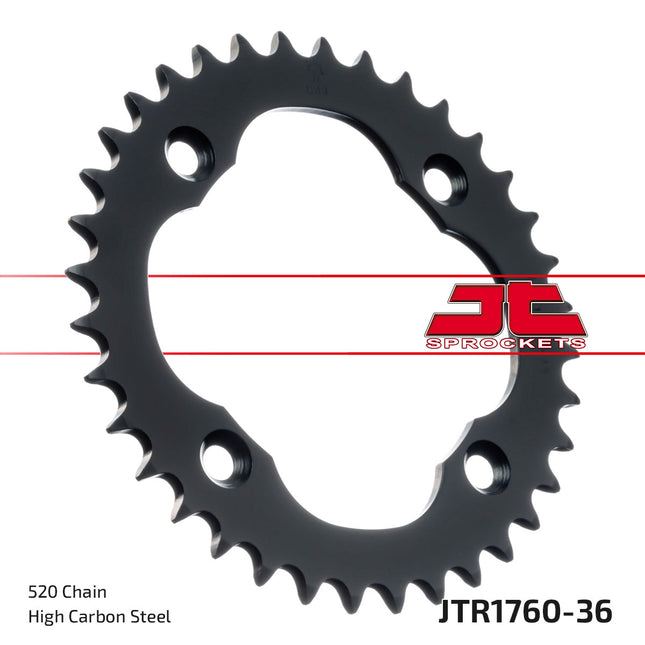 Rear Sprocket Steel JTR1760.36, Black, SR1760-36