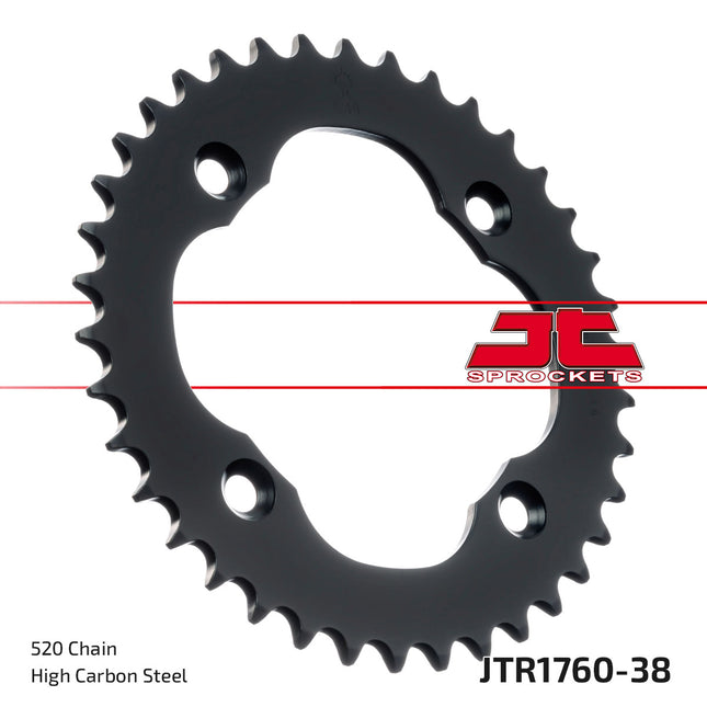 Rear Sprocket Steel JTR1760.38, Black, SR1760-38