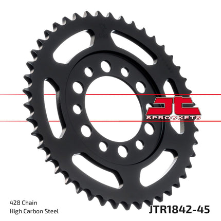 Rear Sprocket JTR1842.45 Steel, DT125 / YZ80, SR1842-45