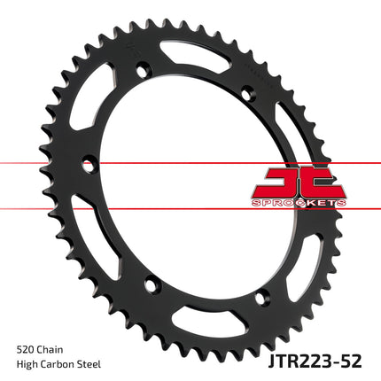 Rear Sprocket JTR223.52 Steel Black, Black