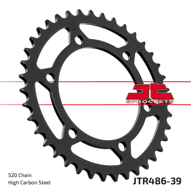 Rear Sprocket Steel JTR486.39, Honda Road Jt Chain 520
