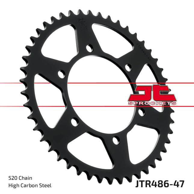 Rear Sprocket Steel JTR486.47, Honda Road Jt