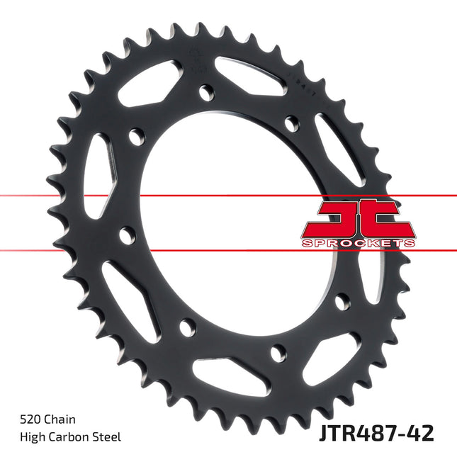 Rear Sprocket JTR487.42 Steel, Honda Road Jt