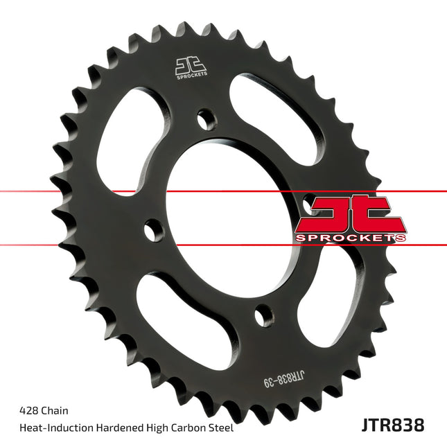 Rear Sprocket JTR838.39 Steel Black, Honda Road