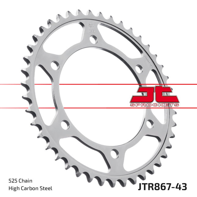 Rear Sprocket JTR867.43 Steel, Honda Road