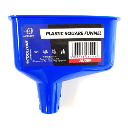 Plastic Square Funnel 0.85 l Offset Tapered Spout - Toolzone KDPAU389