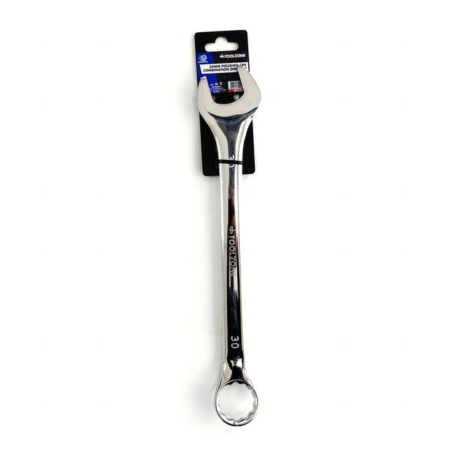 Combination Spanner 30mm Polished Chrome Vanadium - Toolzone KDPSP119