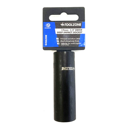 Deep Impact Socket 17mm 1/2 Drive Crv - Toolzone KDPSS319