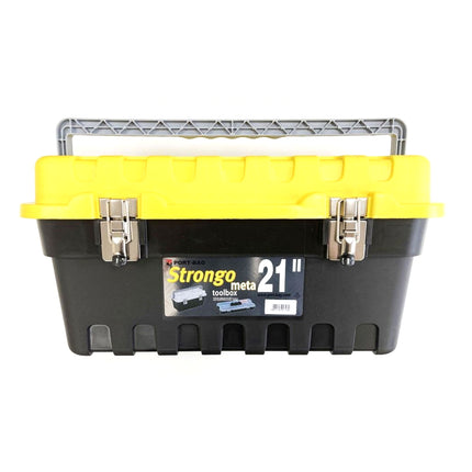 Toolbox Strongo 21 Heavy Duty With Metal Clasps And Carry Tray - Toolzone KDPTB087